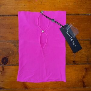 White Fox NWT Bright Pink Strapless Tube Top